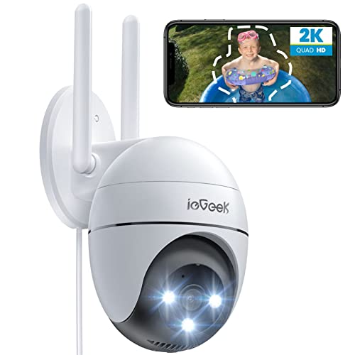 Câmara de Vigilância Wi-Fi Exterior IeGeek 2K ieGeek - Câmeras de vigilância - wi-fi, exterior, 2k, detecção movimento, visão noturna