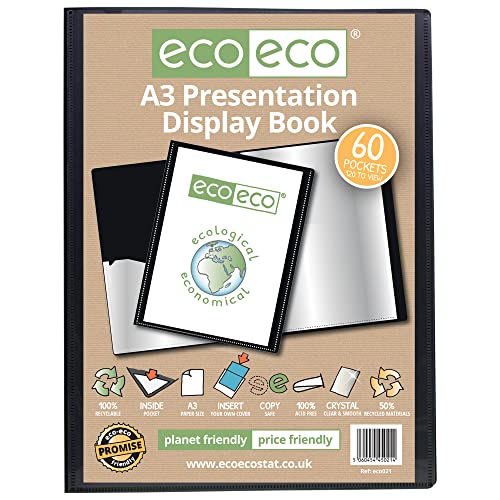 Pasta ECOECO (A3 - Preto - Polipropileno) eco-eco Stationery - Pastas e capas de relatório - a3, preto, polipropileno
