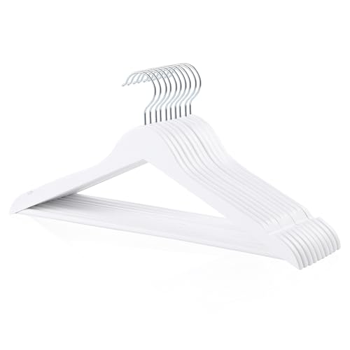 Suporte para Roupa AMZBASICS (10 Un) (Madeira) Amazon - Cabides - madeira, natural, plano, 10 peças