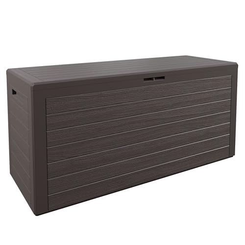 Caixa de Arrumação de Jardim DEUBA (Castanho - Aço - 120 x 46 x 57 cm) Deuba - Caixas de armazenamento externas - aço, castanho, 120x46x57 cm