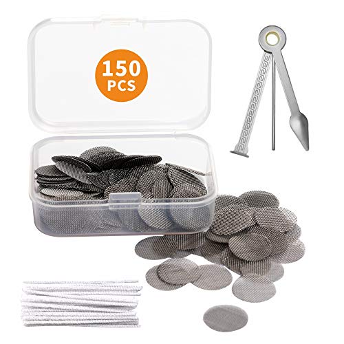 Filtro para Pipe de Fumar 150 Peças Aço Inoxidável com Caixa de Armazenamento YUNDE - Acessórios de fumar - pipe, aço inoxidável, caixa armazenamento