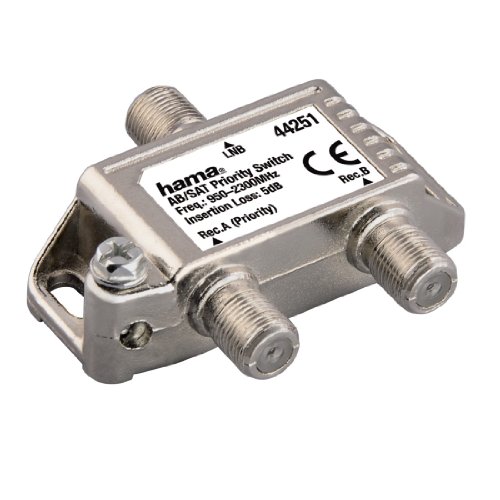 Multiplicador de Vídeo HAMA AB/SAT Priority Switch Prateado Hama - Divisores e comutadores de áudio e vídeo - multiplicador, vídeo, hama, ab/sat, priority switch, prateado