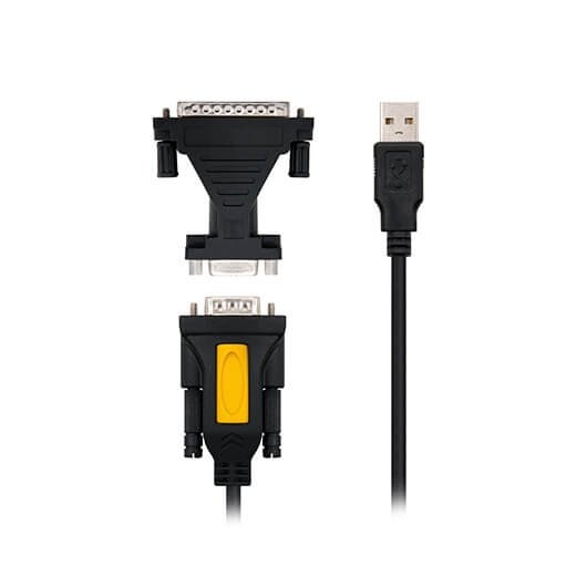 Cabo Adaptador NANOCABLE USB-A para RS-232 DB9 Preto NANOCABLE - Cabos de rede - usb a, rs-232 db9, macho-macho, preto