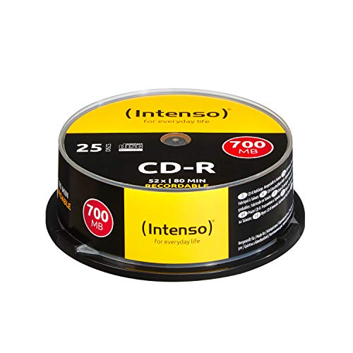 Disco de Memória Intenso CD-R 80 min x 25 Intenso - Mídias vazias - 700 MB, 25 unidades, CD-R, 80 min