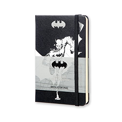 Caderno Moleskine Batman Capa Dura Preto e Branco Moleskine - Cadernos e bloco de notas - capa dura, preto e branco, bolsa interna, bolsa externa