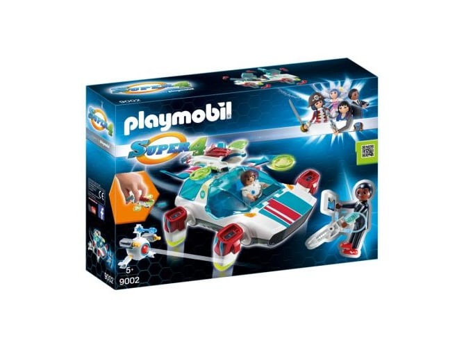 Figuras de Brincar PLAYMOBIL Fulgurix com agente Gene PLAYMOBIL - Brinquedos - figura, brincar, playmobil, fulgurix, agente gene, transformável