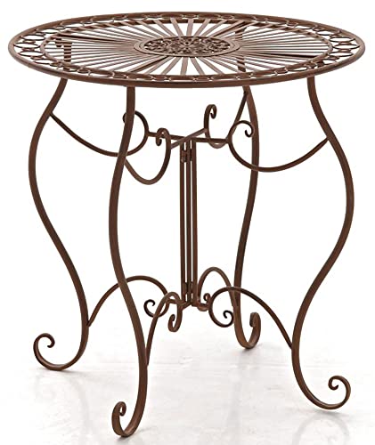 Mesa de Jardim de Aço Forjado 360x360x70 cm - Antigo Castanho CLP - Móveis de exterior - aço forjado, 360x360x70 cm, antigo castanho