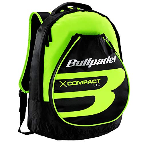Mala de Ténis BULLPADEL X-Compact Amarelo Fluorescente (33x20x10cm) Bullpadel - Mochilas - compartmentalizado, correia ajustável, 33x20x10cm