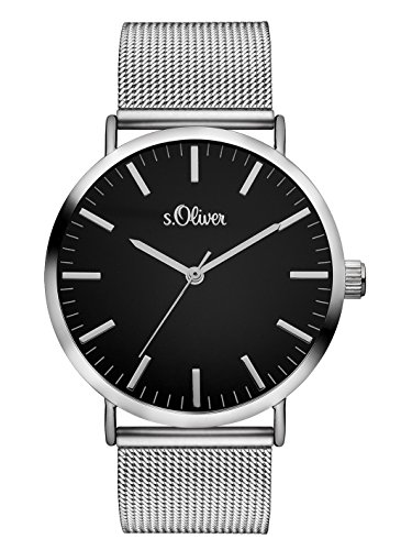 Relógio S.OLIVER para Mulher (Preto - Aço e Vidro) s.Oliver Time - Relógios - aço, vidro, preto, lcd, rotativo