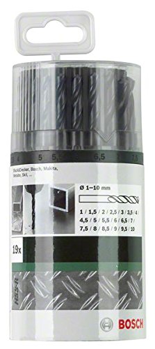Conjunto de Brocas BOSCH 2 609 255 033 (19 peças) Bosch Home and Garden - Acessórios para brocas e parafusadeiras - 19 peças, alumínio, aço inoxidável, chave de fixação