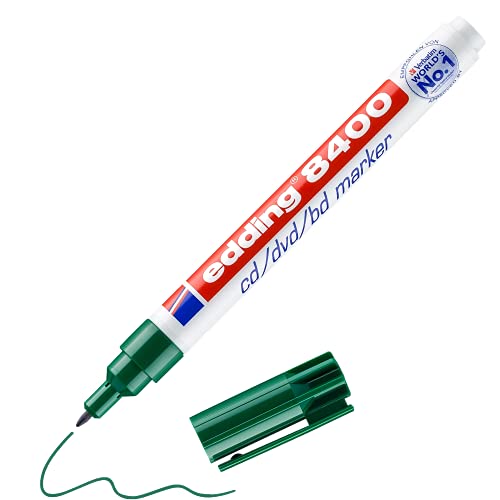 Marcador EDDING 8400 (Preto e Vermelho - Ponta Fina) Edding - Marcadores e marcadores de texto - tinta pigmentada, ponta fina, base água, sem solventes