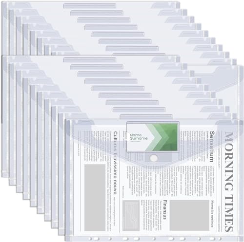 Porta-Documentos 21 Peças Transparente (A4) VEUWOLM - Pastas Organizadoras - 21 peças, a4, transparente, alça