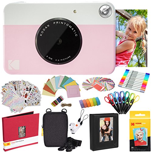 Máquina Fotográfica Instantânea KODAK Printomatic Cor de Rosa Kodak - Câmeras digitais - instantânea, zer ink, portátil, velocidade