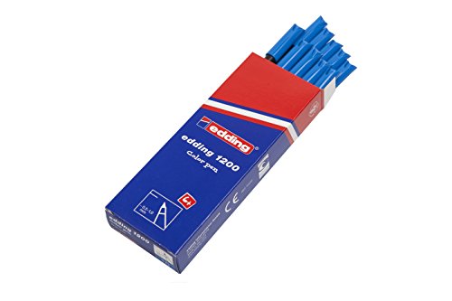 Marcadores EDDING 1200 Azul (Ponta de Fio - 1.5 mm) Edding - Marcadores e marcadores de texto - ponta de fio, 15 mm, tinta à base de água, resistente ao quebrao