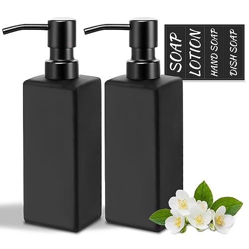 Dispensador de Sabonete MIUSITE com Bomba de Metal (Preto - Vidro) MIUSITE - Dosadores de sabão e loção - preto, vidro, metal, lavagem à mão