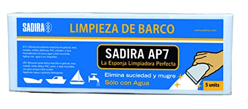 Esponja Mágica AP-7 SADIRA Pack 5 Unidades SADIRA - Esponjas e esfregões - elimina manchas, gelcoat, inoxidáveis, madeira de teca