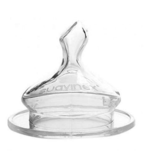 Tetina ANATÔMICA HEALTHY START Silicone Neck Long S2 M (0-6 meses) Suavinex - Bicos e forros para mamadeiras de bebê - silicone, gola longa, 0-6 meses