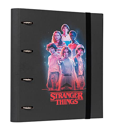 Dossier ERIK EDITORES de 4 Argolas Premium Stranger Things (A4) Grupo Erik - Pastas Organizadoras - stranger things, a4, 4 argolas, design inspirado