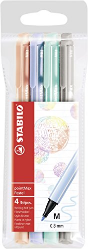 Caneta Fineliner STABILO PointMax Pastel (Multicor) Stabilo - Canetas - fineliner, pastel, multicor, traço suave