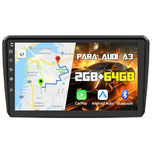 Autorrádio AWESAFE Android 13.0 (2GB+64GB) Radio para Audi A3 2006-2012 com Ecrã Táctil 9 Polegadas AWESAFE - Aparelhos de áudio e vídeo para veículos e sistemas de painel - android, 13.0, 2gb+64gb, ecrã táctil, 9 polegadas
