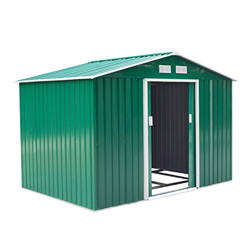 Barracão de Jardim Outsunny | 277 x 191 x 192 cm - Verde Outsunny - Estruturas externas - 277x191x192 cm, verde