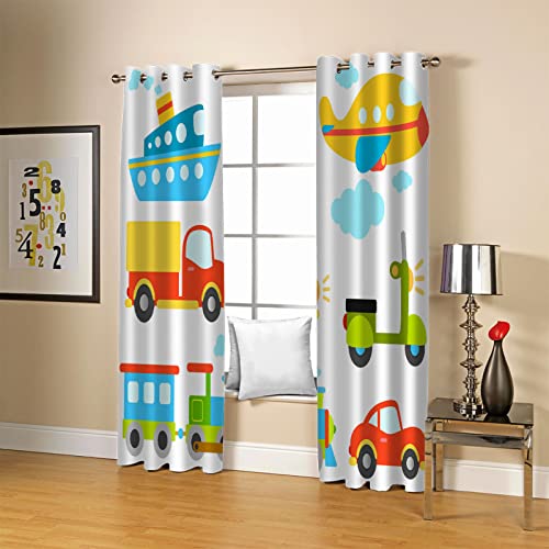 Cortina para Janela 3D Carro de Desenhos Animados Termo Aquecimento Isolamento para Sala Dormitório Cor HOUKAI - Cortinas e cortinados - 3D, carro desenhos animados, termo aquecimento, isolamento, 120x180cm