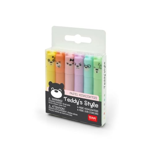 Marcador de Tinta Lavável LEGAMI 6 Unidades Pastel Legami - Marcadores e marcadores de texto - tinta lavável, 6 unidades, cor pastel