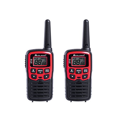 Walkie-Talkie MIDLAND XT10 (16 canales - 4 km - Rojo) Midland - Rádios bidirecionais - 16 canais, 4 km, AAA baterias, visor incorporado