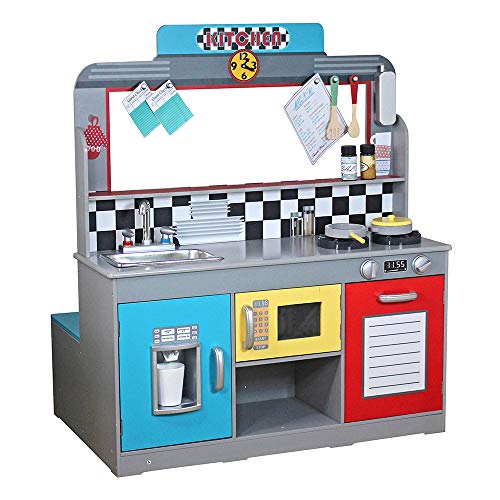 Móvel de Cozinha TEAMSON Wooden (Madeira - Melamina - 90 x 58 x 104 cm) Teamson - Brinquedos - madeira, melamina, 90x58x104 cm, asientos, almacenamiento