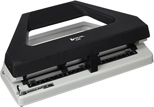 Rexel 420 Perforador de Papel Preto e Cinzento Rexel - Perfuradores de papel - 6 mm, 30 folhas, 4 agulhos, ergonômico