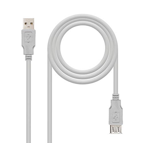 Cabo de Dados NANOCABLE (USB A - USB - 3 m - Bege) NANOCABLE - Cabos de armazenamento e transferência de dados - usb a, usb, 3 m, bege