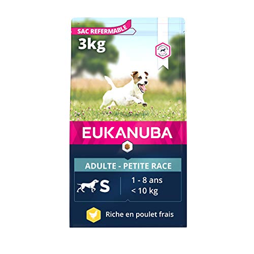 Ração para Cães EUKANUBA (3 Kg - Seca - Porte Pequeno - Adulto - Sabor: Frango) EUKANUBA - Ração para cães - seca, frango, adulto, porte pequeno