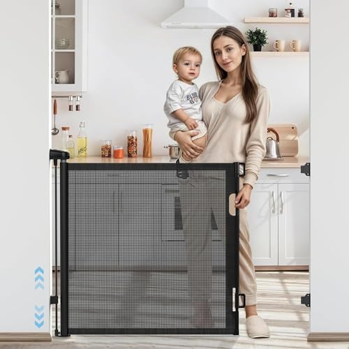 Barreira de segurança para crianças HOMCOM | Preto alobeby - Móveis para bebês e crianças pequenas - segurança, crianças, preto