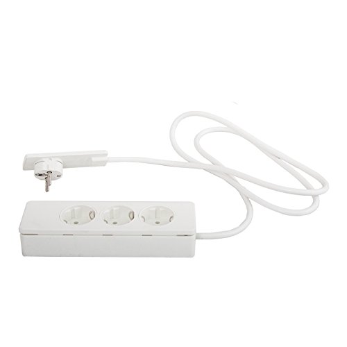 Schulte 151000156300 tomada 2 tomada(s) CA interior Branco Schulte - Fios e cabos elétricos - 2 tomadas, interior, branco, plástico