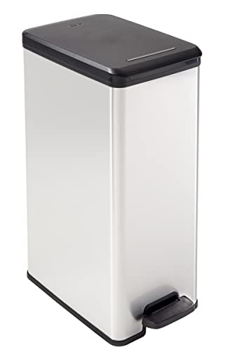 Caixa do Lixo CURVER Slim Bin 40L (Plástico - 39.5 x 45.5 x 28 cm) Curver - Lixeiras e cestos de lixo - 40 litros, plástico, elegante, compacta