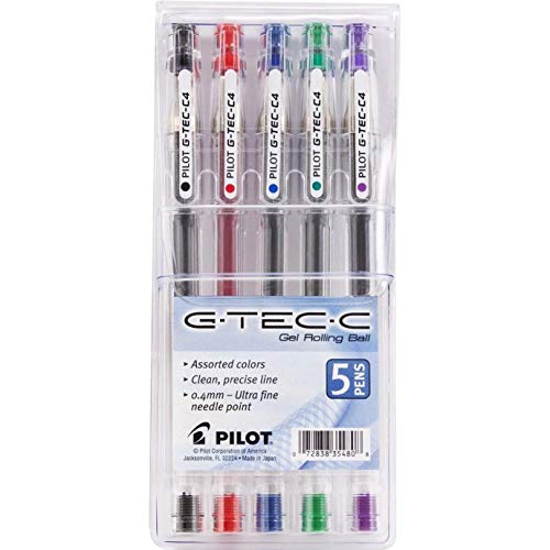 Caneta de Tinta Permanente PILOT G-Tec C4 Azul, Preto, Vermelho Pilot - Canetas - tinta permanente, escrever, apagar, plástico especial