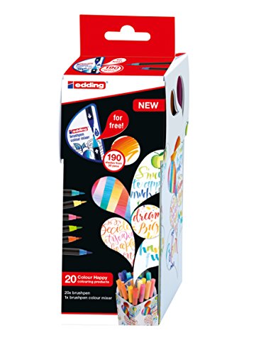 Edding Canetas de Feltro Color Happy - 6 Cores (Recondicionado Como Novo) Edding - Canetas - feltro, 6 cores, recondicionado