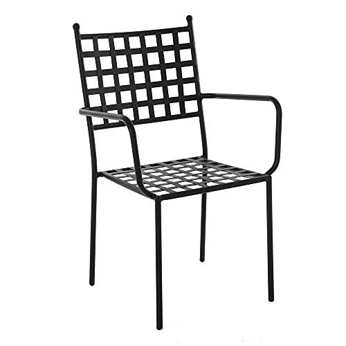 Cadeira de Jardim LOLAHOME Preto (Plástico - 65x60.5x88 cm) LOLAhome - Móveis de exterior - plástico, preto, 65x60.5x88 cm