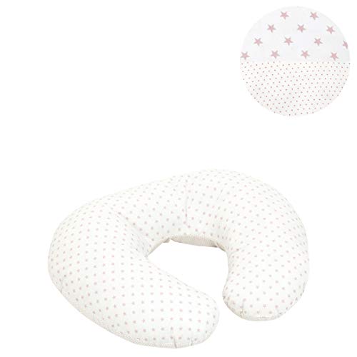 Almofada de Amamentação STAR 53x45 cm Rosa Cambrass - Suplementos de alimentação por sonda - tecido estrela, poliéster, espuma, lavável