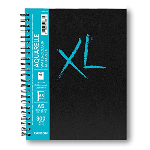 Caderno de Desenho CANSON XL Art Book (A5) 
Marca:
Canson
 - Papel de arte e artesanato - A5, 300g/m2, papel suave, técnicas húmidas