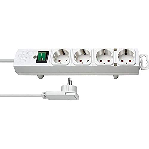 Extensão Elétrica BRENNENSTUHL 1153120100 (4 Tomadas - Tipo F - 2m) Brennenstuhl - Fios e cabos elétricos - 4 tomas, interruptor on/off, 2m, plástico branco