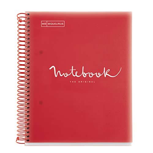 Caderno A5 MIQUELRIUS Spiral 5 Emotions Polipropileno MIQUELRIUS - Cadernos e bloco de notas - A5, spiral, 120 folhas, microperforadas