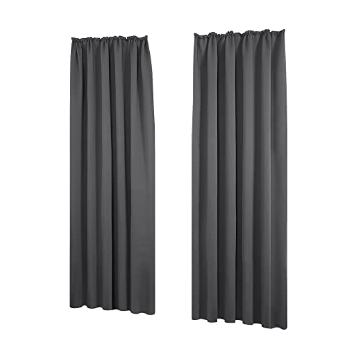 Cortina de Rolo DECONOVO 140X138 cm Cinzento Escuro Deconovo - Cortinas e cortinados - 140x138 cm, cinzento escuro, poliéster, elegante