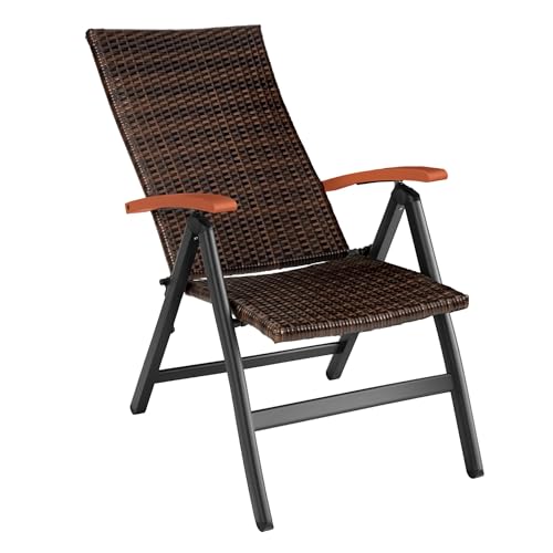 Cadeira de Jardim TECTAKE Alu (Castanho - Aço - 81x72x97 cm) TecTake - Móveis de exterior - castanho, aço, 81x72x97 cm