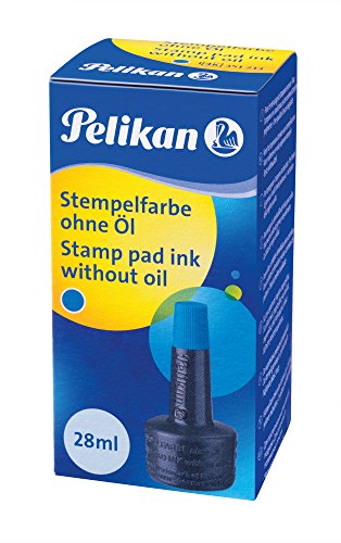 Tinta Lavável de Carimbo PELIKAN 00351213 Pelikan - Tinta, tinta de arte e esmalte - azul, 28 ml, jato de tinta