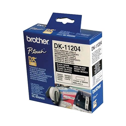 Etiqueta para impressão BROTHER DK-11204 Brother - Fitas de etiquetas e recargas - preto, P-Touch, impresão