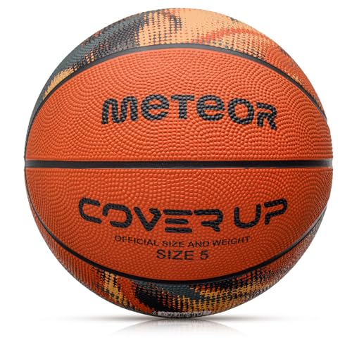 Bola de Basquetebol METEOR (Verde e Laranja) markArtur - Bolas de basquete - borracha, 22cm, interiores, exterior
