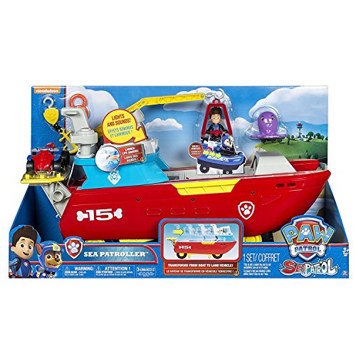 Conjunto de Brinquedos SPIN MASTER PAW Patrol Sea Patroller PAW PATROL - Conjuntos de brinquedos - luzes, sons, anca extraível, ATV de resgate
