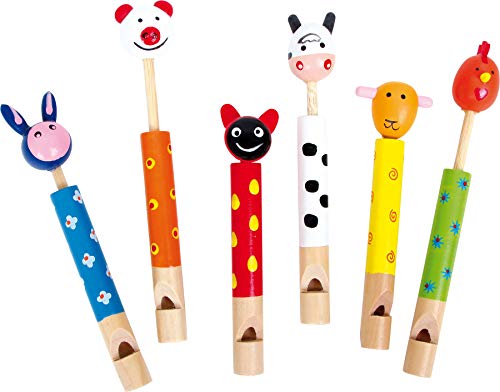 Conjunto de Brinquedos SMALL FOOT COMPANY 7744 Legler - Brinquedos - 6 flautas, adesivos, animais, cores vivas