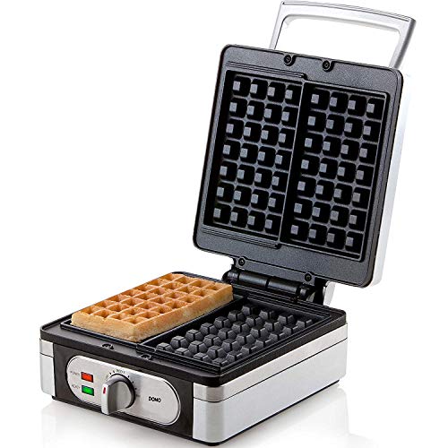 Máquina de Waffles BELKIN DO9047W (4 Waffles Belgas - 900 W) Domo - Máquinas de waffle - 4 waffles, 900 W, prateado, metal
